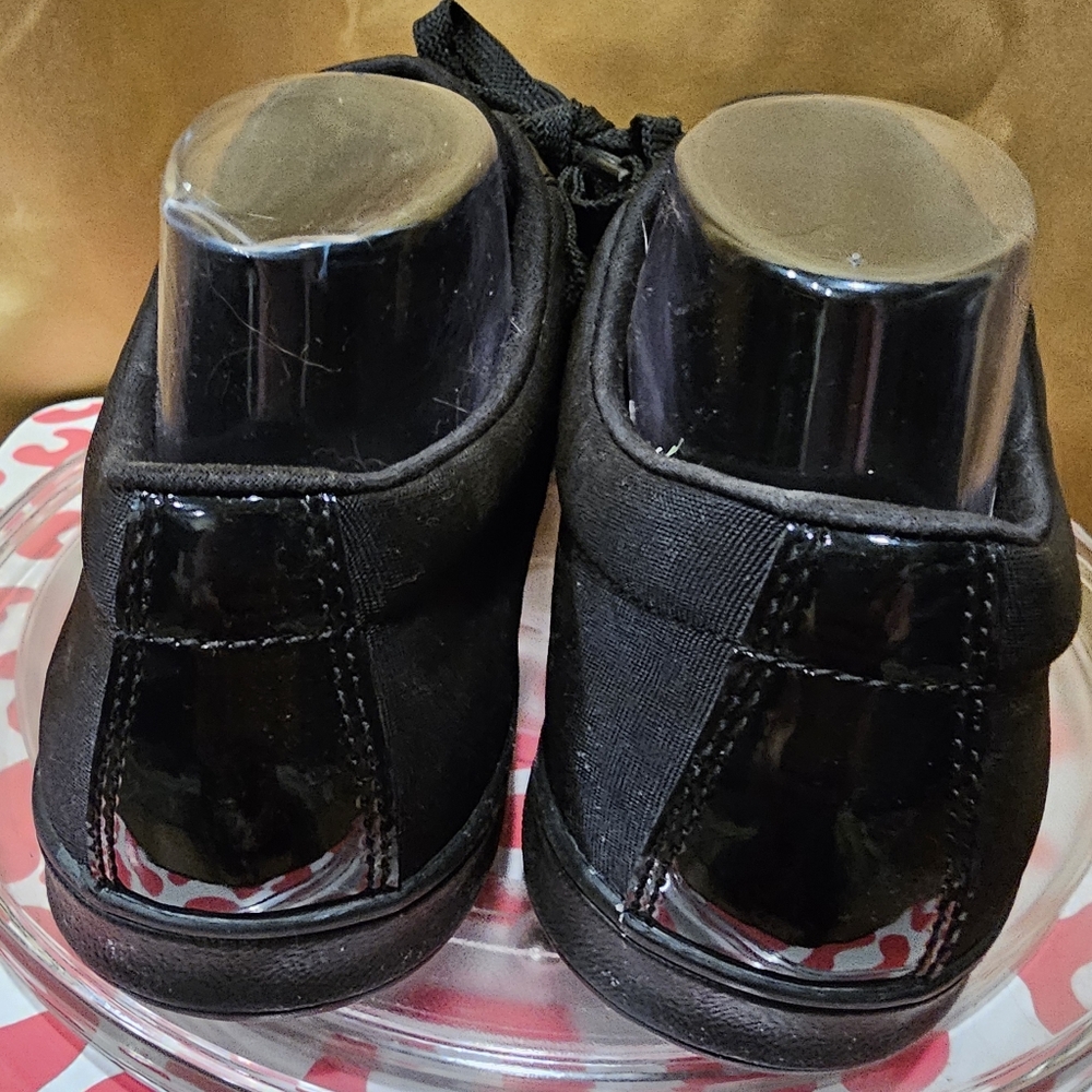 K Easy Spirit Waling Shoes Womens Size 9 Black Leather (Suede) Lace Up On Cue - Picture 4 of 9